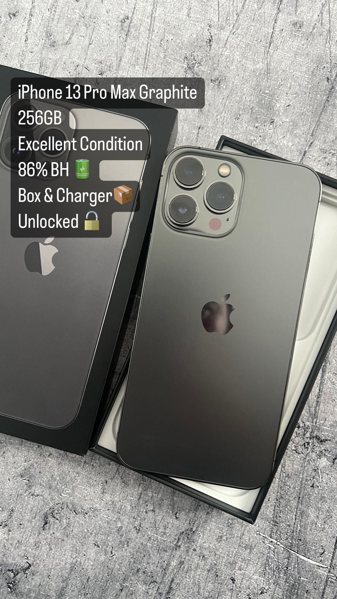 iPhone 13 Pro Max Graphite 256gb, Used