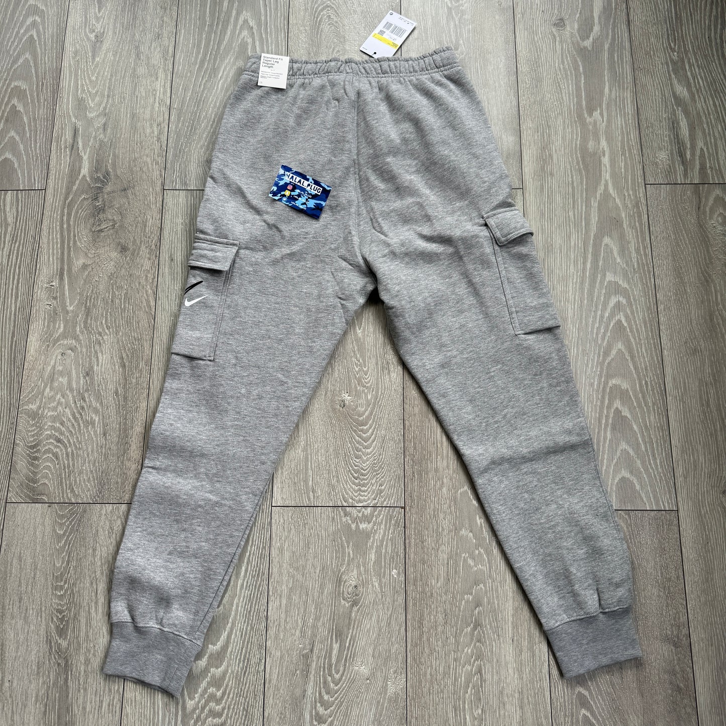 Nike Multi Swoosh Fleece Cargo Tracksuit Grey