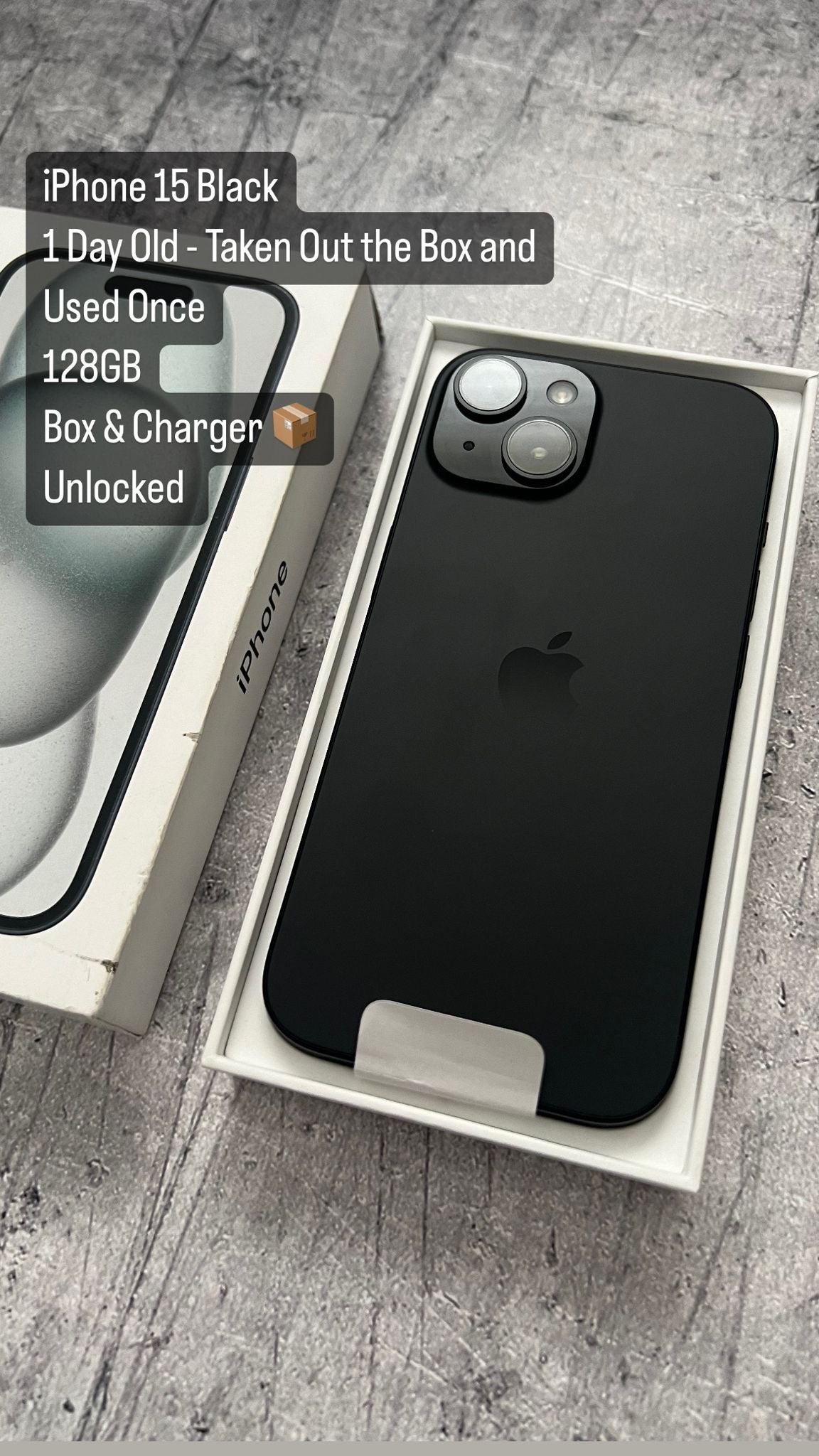 iPhone 15 Black 128gb, Used