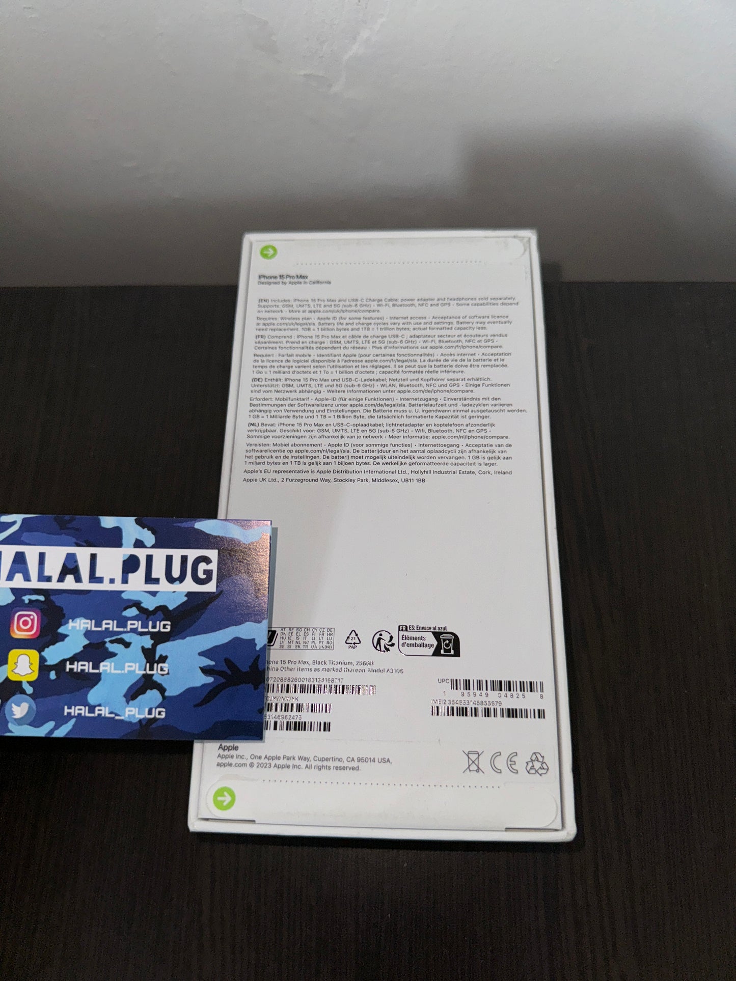 iPhone 15 Pro Max Black Titanium 256gb, New