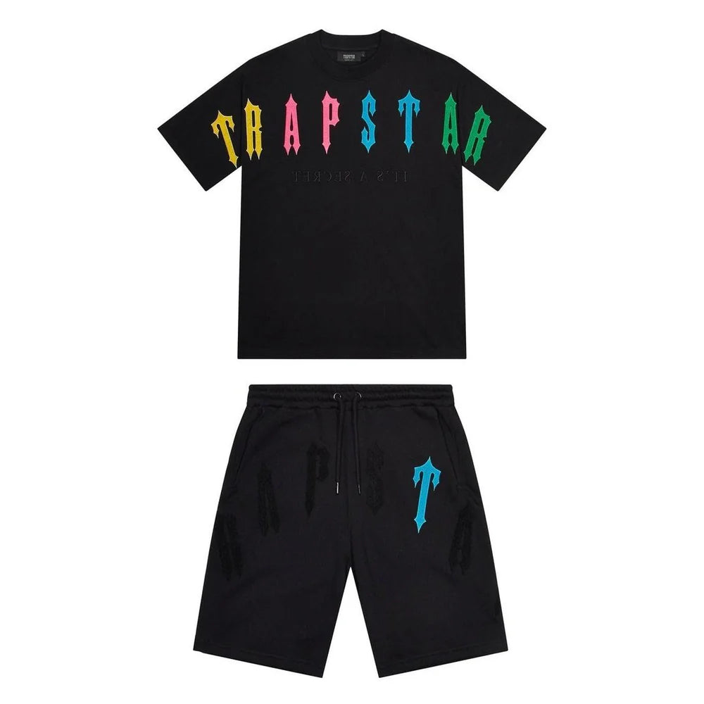 Trapstar Irongate Arch 2.0 Short Set - Black/Candy