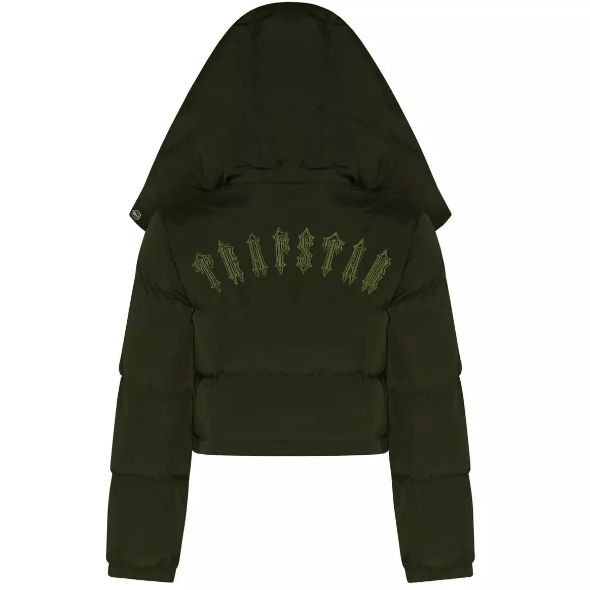 Trapstar Women's Irongate Detachable Hooded Puffer Jacket - Olive