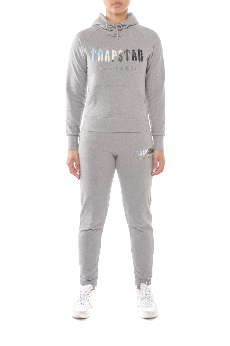 Trapstar Women's Chenille Decoded Hooded Tracksuit - Grey Ice Flavours Edition