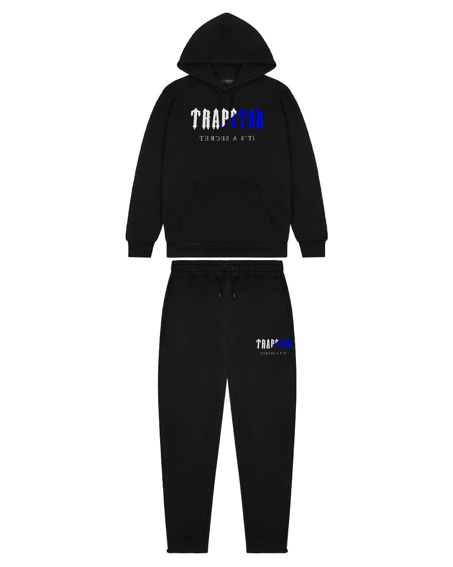 Trapstar Decoded Chenille Hooded Tracksuit - Black Ice Edition