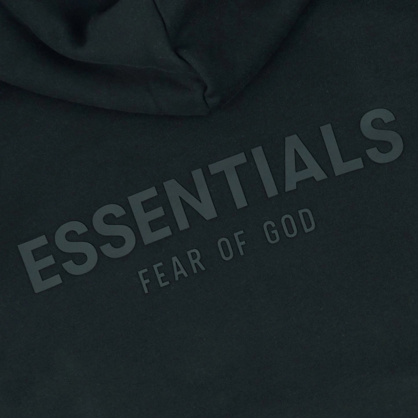 Fear of God Essentials Reverse Logo Black Pullover Hoodie (SS21)