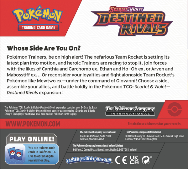 Pokémon TCG: Scarlet & Violet – Destined Rivals Booster Box (36 Packs) – image 3