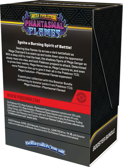 Pokémon TCG: Mega Evolution – Phantasmal Flames Booster Bundle (6 Packs)