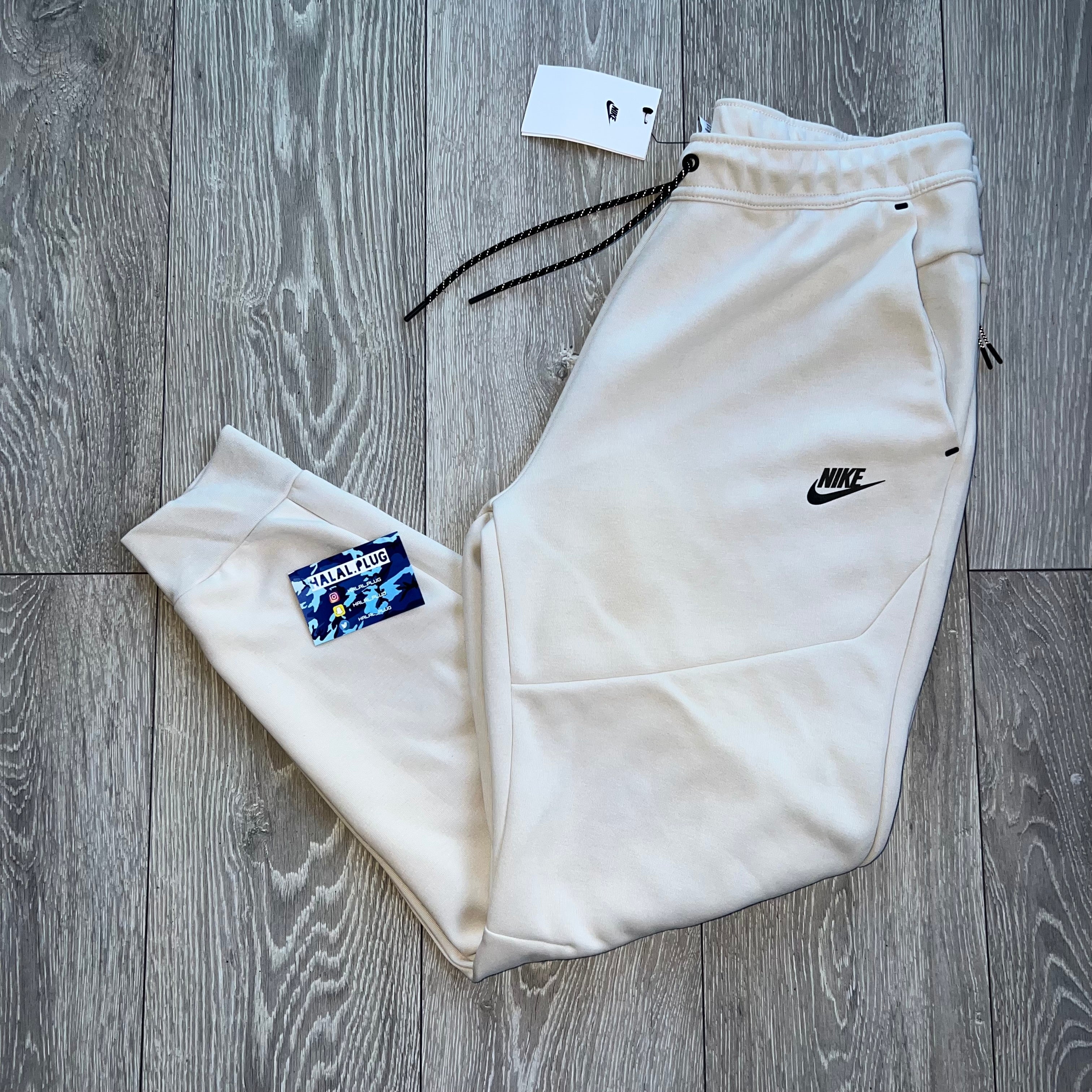 nike tech tracksuit cream
