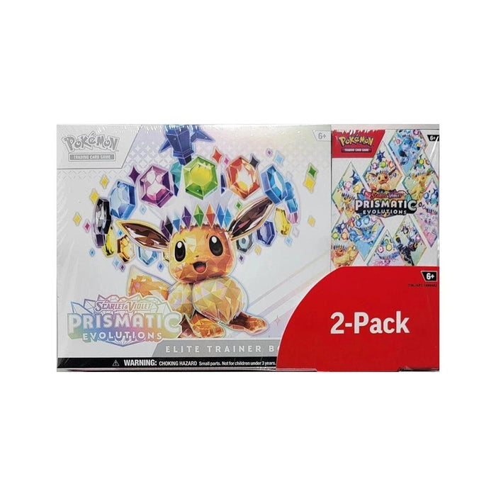 Pokémon TCG: Scarlet & Violet – Prismatic Evolutions Elite Trainer Box & Booster Bundle 2-Pack (Costco Exclusive)