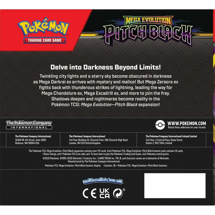 Pokémon TCG: Mega Evolution – Pitch Black Booster Box (36 Packs) – image 3